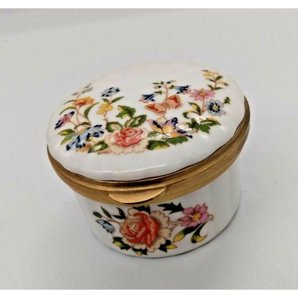 Anysley Hand Painted Dresser Jar "Cottage Garden" pattern Made in England - Picture 1 of 12